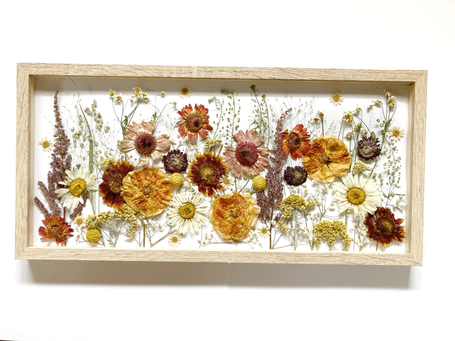 Gerahmter Brautstrauß „Wiese“ / 50 x 25 cm