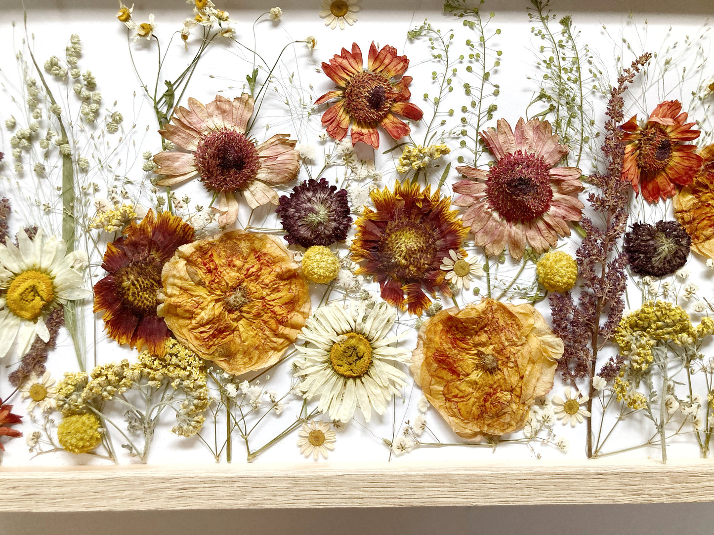 Gerahmter Brautstrauß „Wiese“ / 50 x 25 cm