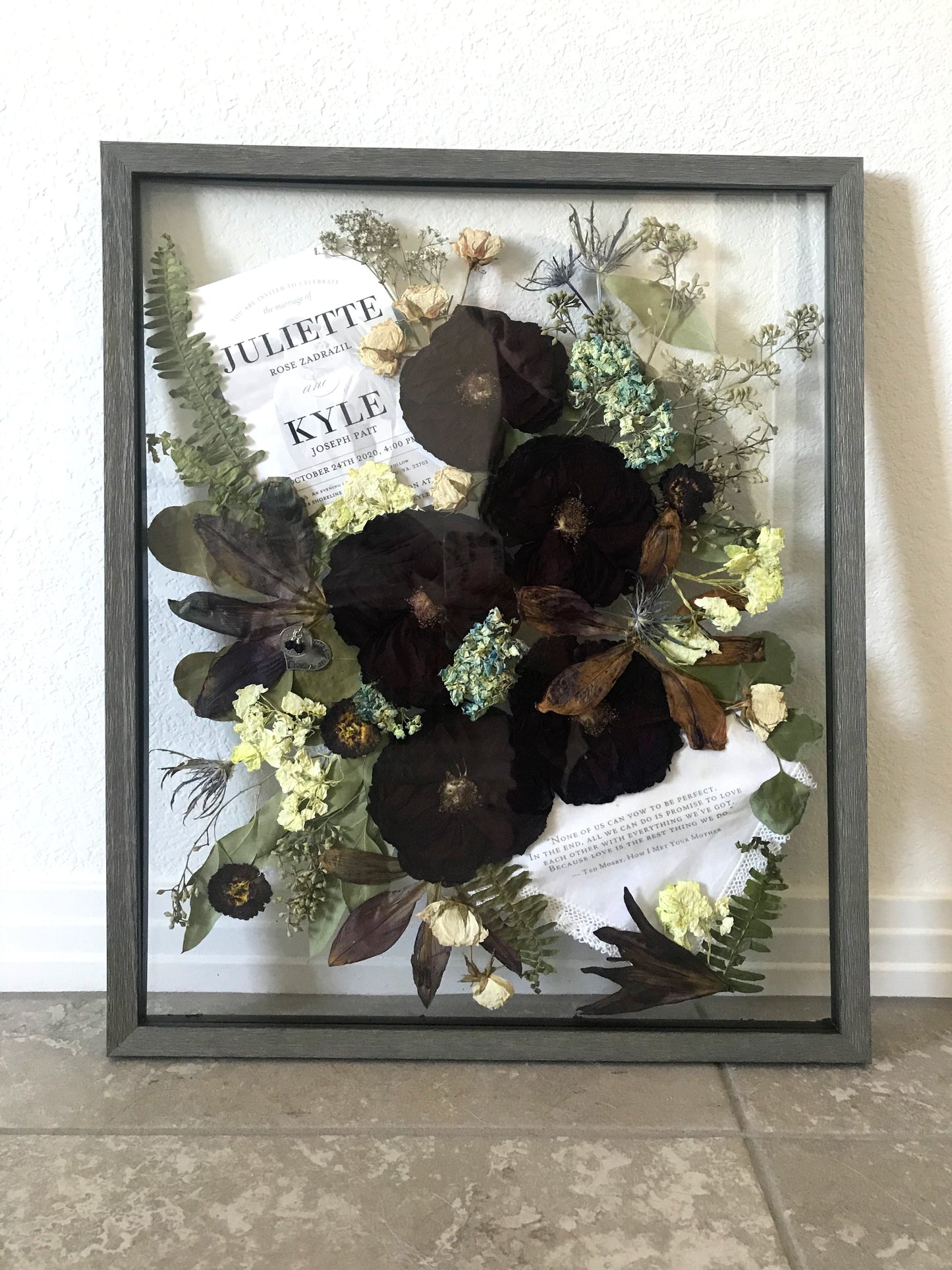 Glassrahmen Blumen