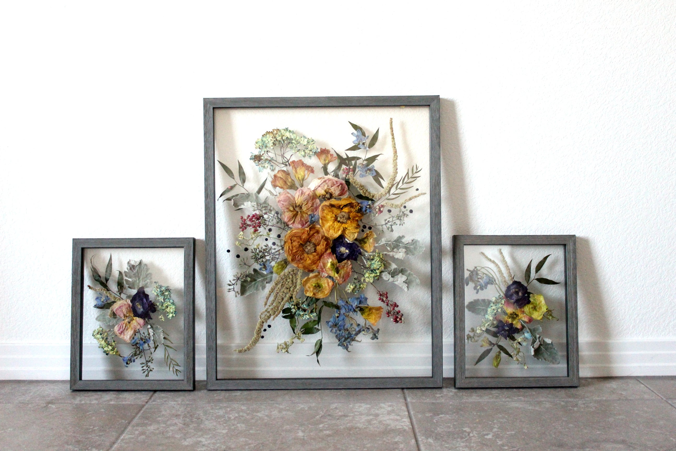 brautstrauß im bilderrahmen