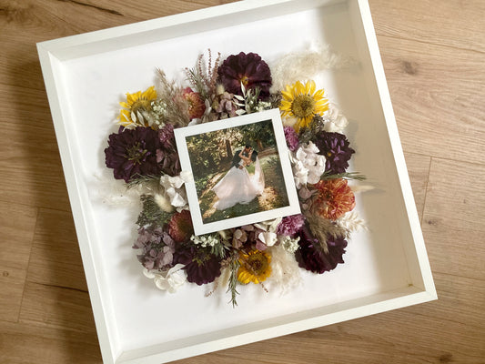 3D-Brautstrauß Bilderrahmen / 50 x 50 cm