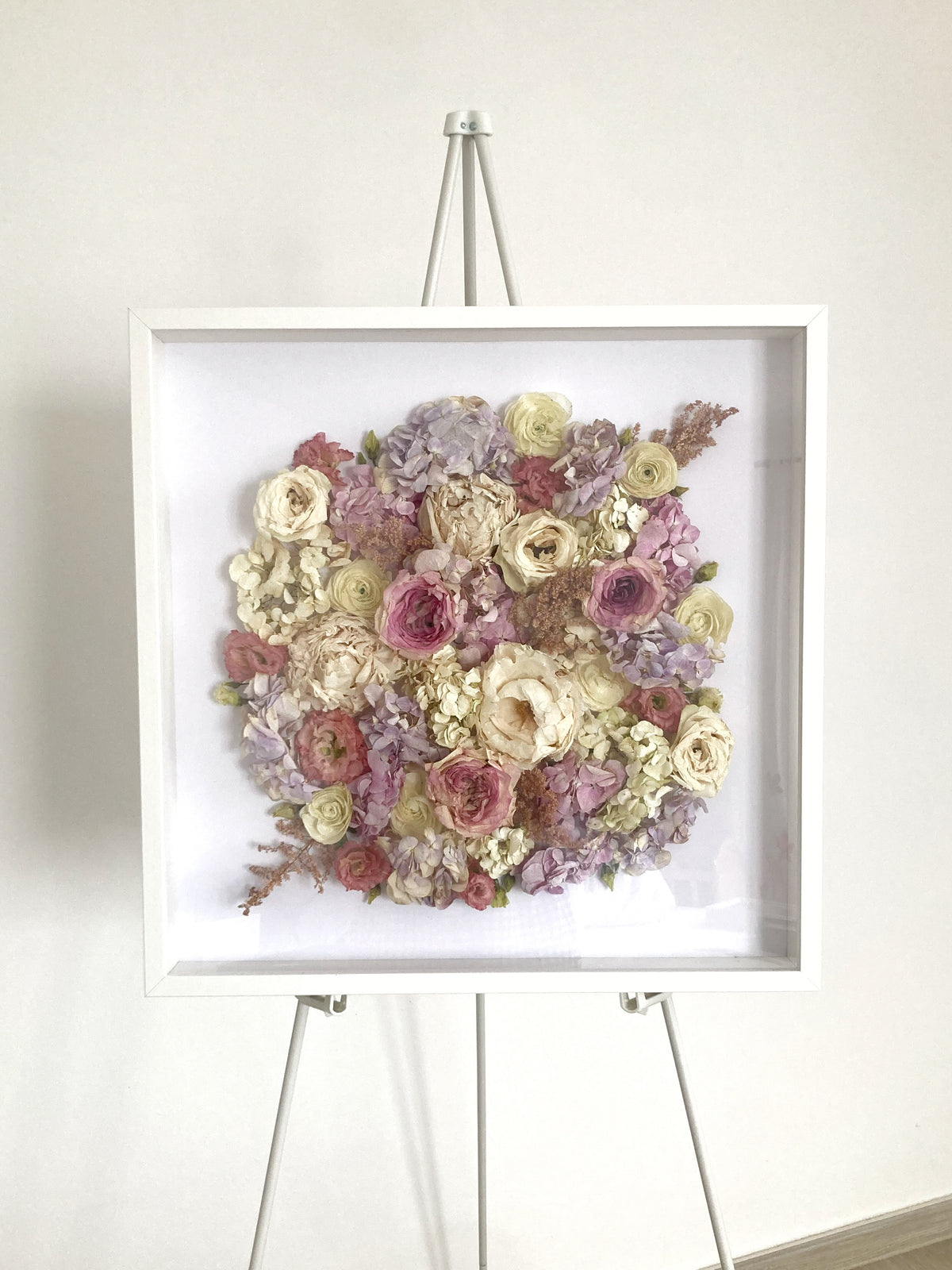 3D-Brautstrauß Bilderrahmen / 50 x 50 cm